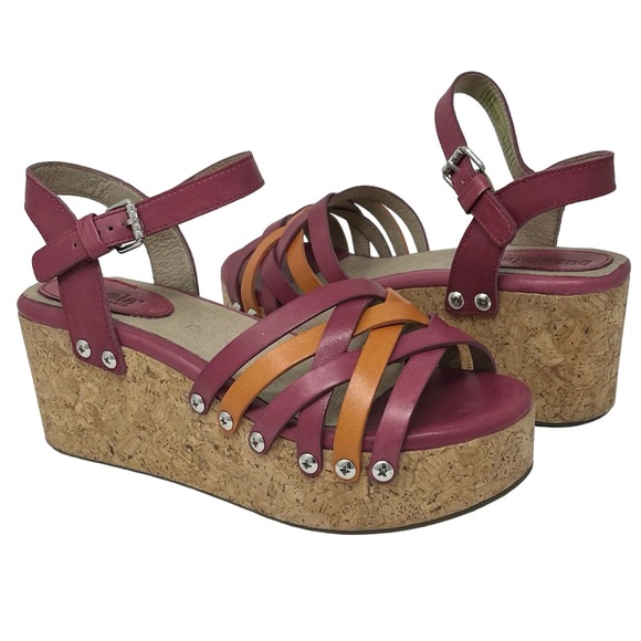 Bussola Mansfield Mavis Strappy Platform Wedge Cork Heel Sandals EU Size 38 7.5 - Picture 2 of 12